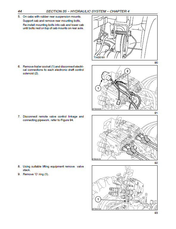 New Holland Tm120, Tm130, Tm140, Tm155, Tm175, Tm190 Tractors Manual