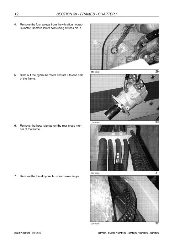 New Holland Cv700, Cv900, Cv1100 Compactor Service Manual