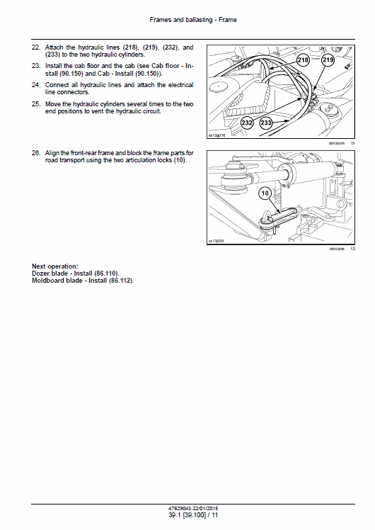 New Holland F106.8, F106.8a, F156.8, F156.8a Motor Grader Manual