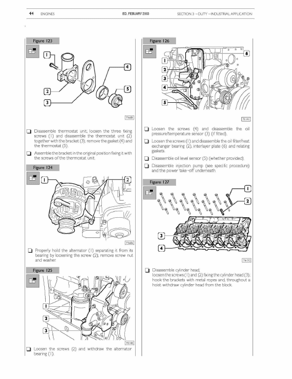 New Holland 445 M2, 445t M2, 668t M2 Engine Service Manual