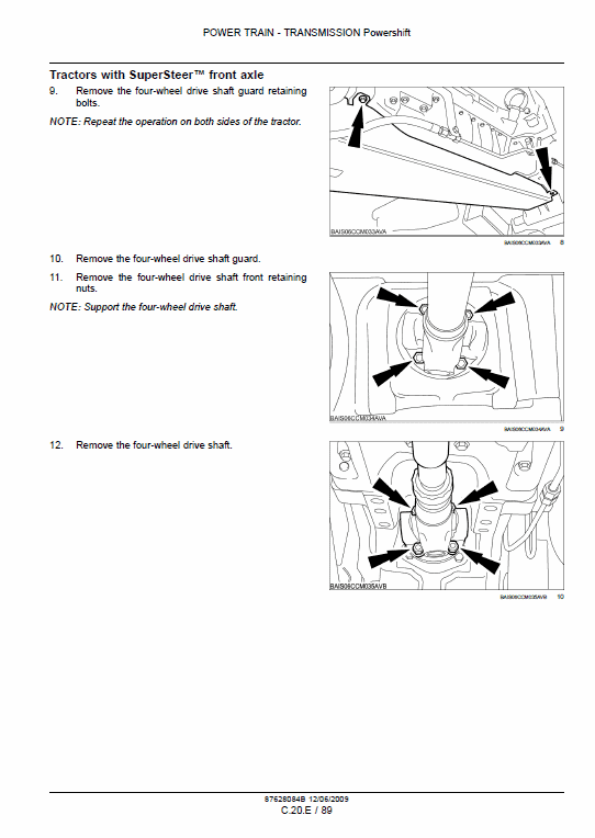 New Holland T7030, T7040, T7050, T7060 Tractor Service Manual