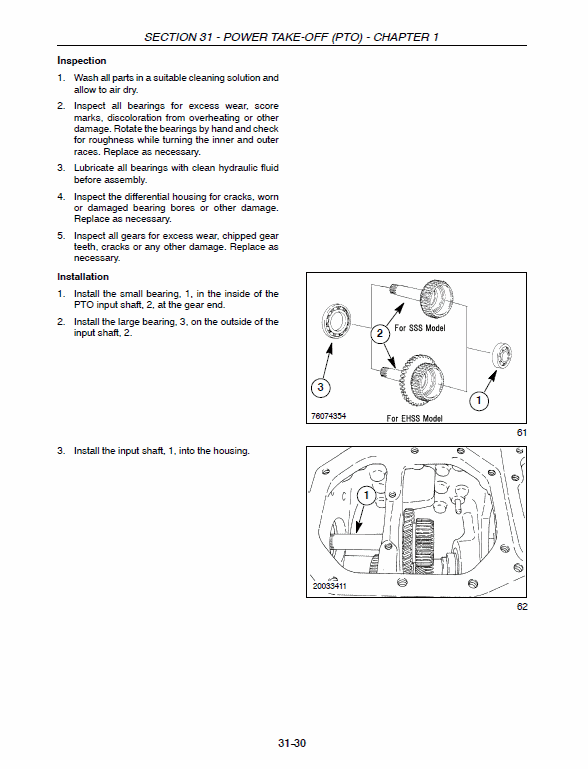 New Holland T2410, T2420 Tractor Service Manual