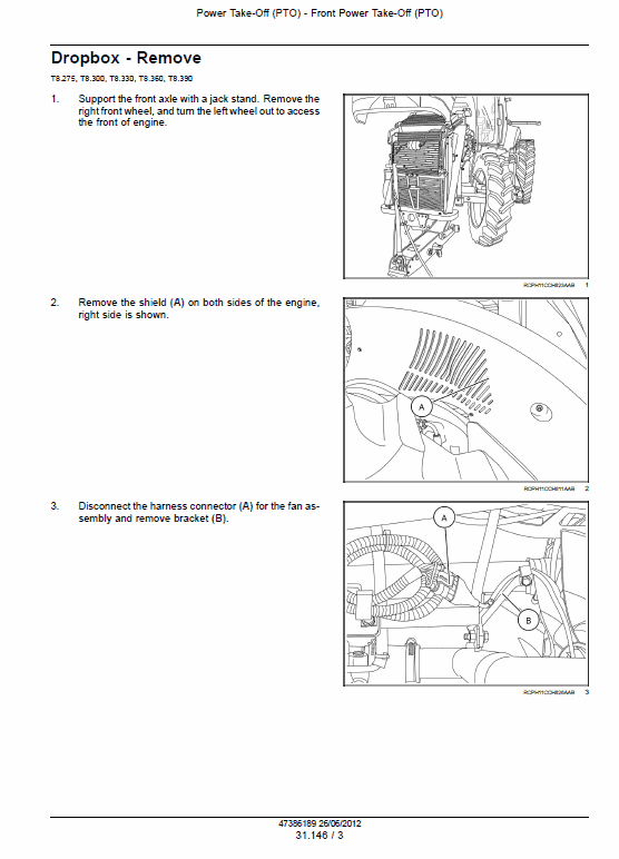 New Holland T8.275, T8.300, T8.330, T8.360, T8.390, T8.420 Tractor Service Manual