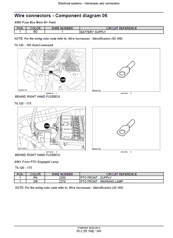 New Holland T6.125, T6.140, T6.145, T6.150, T6.155 Tractor Service Manual