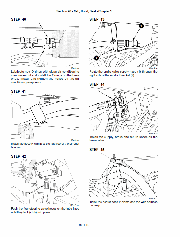 New Holland Tj280, Tj330, Tj430, Tj480, Tj530 Tractor Service Manual