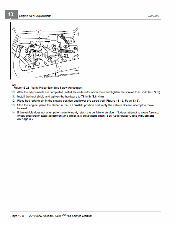 New Holland 115 Rustler Service Manual