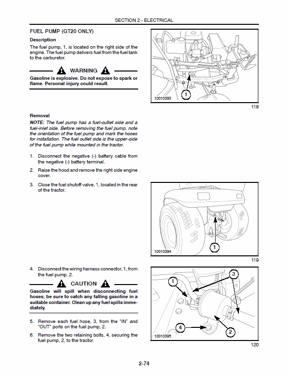 New Holland Gt18, Gt20, Gt22 Mower Tractor Service Manual