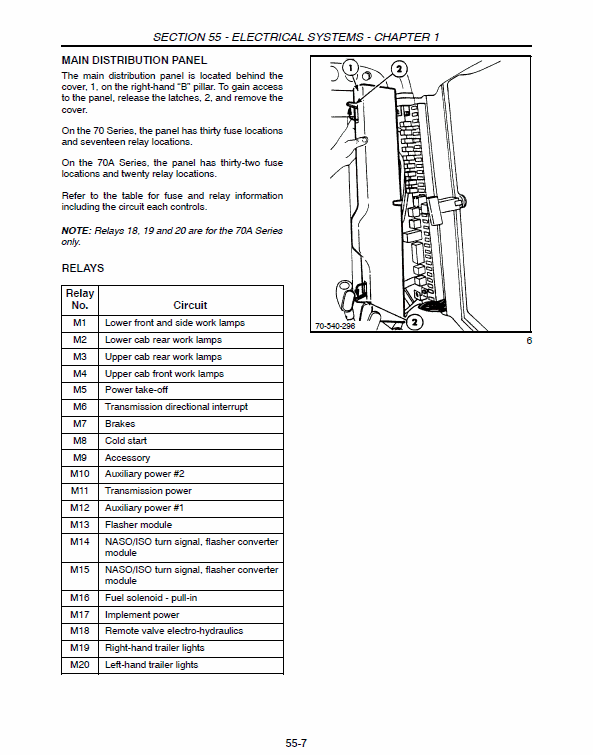 New Holland 70, 70a Tractor Service Manual