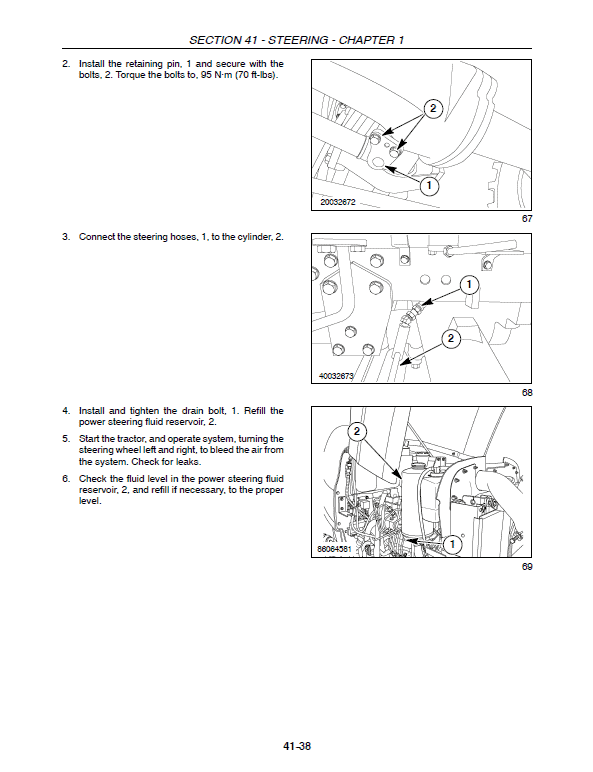 New Holland T2410, T2420 Tractor Service Manual