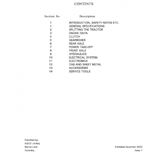 Challenger MT425, MT445, MT455, MT465 Tractor Manual