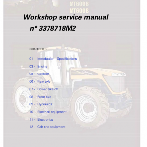 Challenger MT635B, MT645B, MT655B, MT665B Tractor Workshop Manual