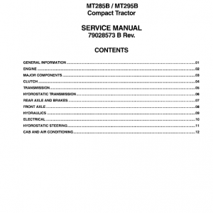 Challenger MT285, MT295 Tractor Service Manual