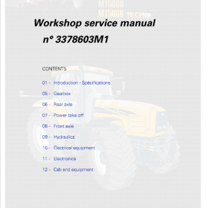 Challenger MT565B, MT575B, MT585B, MT595B Tractor Workshop Manual - Image 2