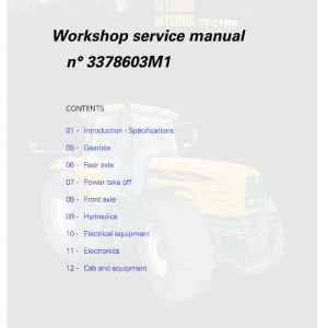 Challenger MT525B, MT535B, MT545B, MT555B Tractor Workshop Manual - Image 5