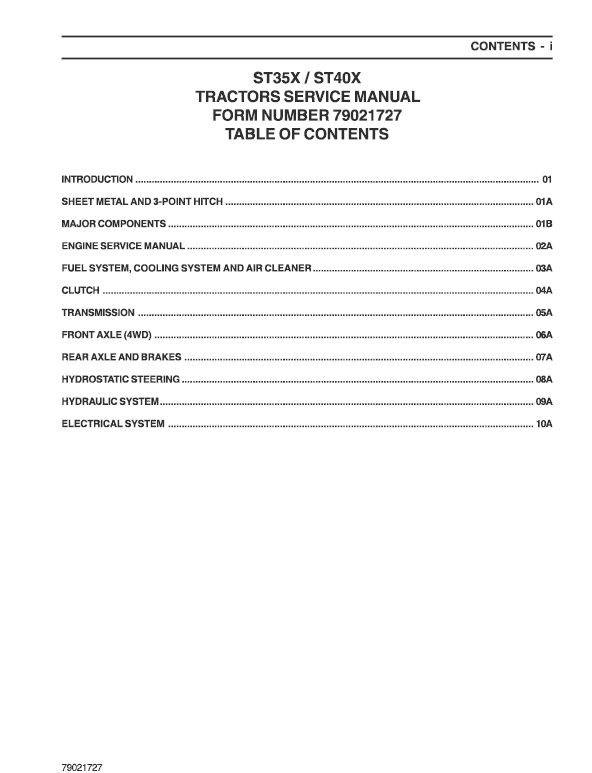 AGCO ST35X, ST40X Tractor Service Manual