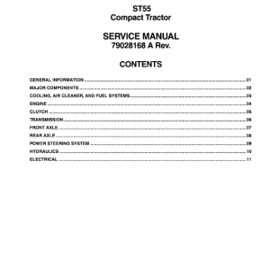 AGCO ST55 Tractor Service Manual