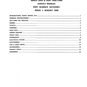 White 6410, 6510 Tractors Service Manual