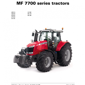 Massey Ferguson 7714, 7715, 7716, 7718 Tractor Service Manual