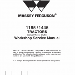 Massey Ferguson 1145, 1445 Tractor Service Manual