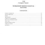 Massey Ferguson 1526 Tractor Service Manual