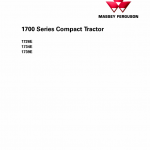 Massey Ferguson 1726E, 1734E, 1739E Tractor Service Manual