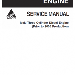 Iseki Three Cylinder Diesel Engine Manual