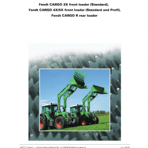 Fendt 3X, 4X, 5X Front Loader Service Manual