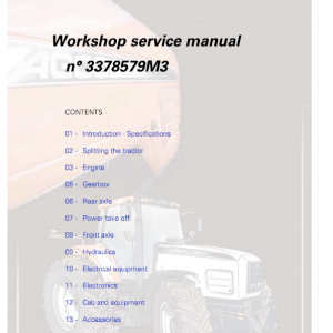 AGCO RT100, RT120, RT135, RT150 PowerMaxx CVT Service Manual