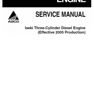 Iseki Three Cylinder Diesel Engine Manual - Image 2