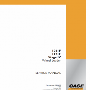 Case 1021F, 1121F Wheel Loader Service Manual - Image 2