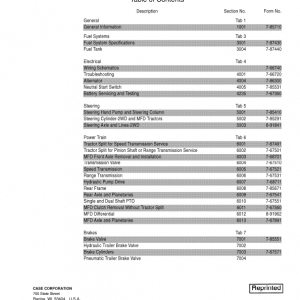 Case 8910, 8920, 8930, 8940, 8950 Tractor Service Manual