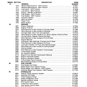 Case 2470, 2670 Tractor Service Manual