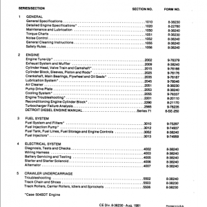 Case Drott 40 Series E Excavator Service Manual