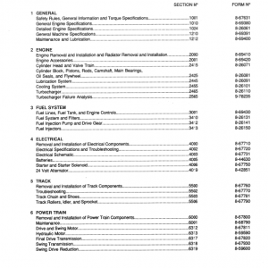 Case 888 Excavator Service Manual