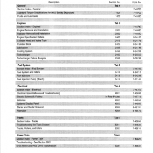 Case 9010 Excavator Service Manual