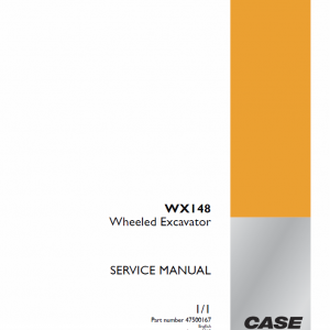 Case WX148 Wheeled Excavator Service Manual