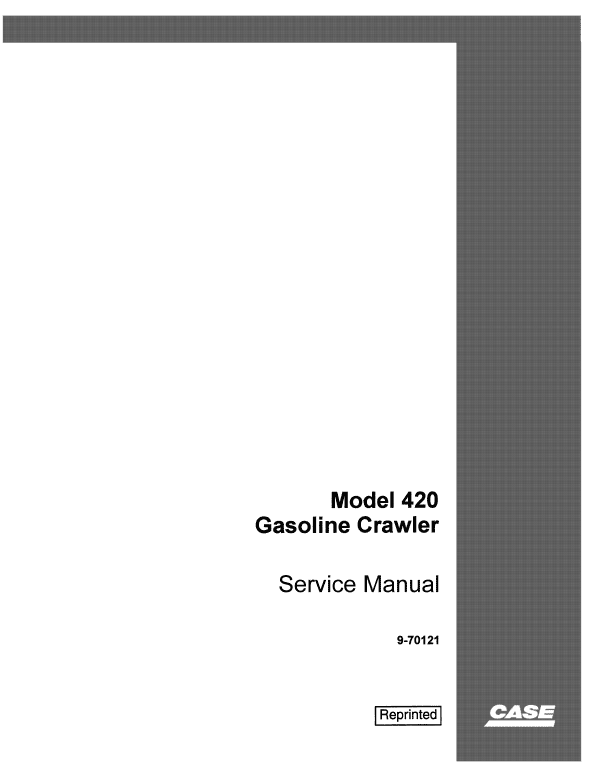 Case Terratrac 420 Crawler Dozer Service Manual