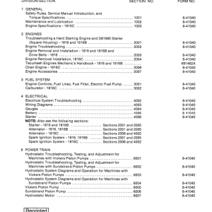 Case 1816, 1816B, 1816C Uni-Loader Service Manual