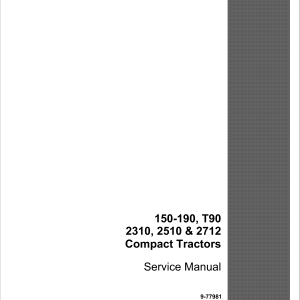 Case 150, 190, T90, 2310, 2510, 2712 Tractor Service Manual