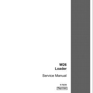 Case W26 Loader Service Manual