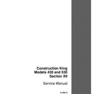 Case 430, 530 Construction King Loader Service Manual