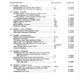 Case W8, W9, W9A, W10, W12 Loader Service Manual - Image 2