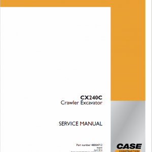 Case CX240C Crawler Excavator Service Manual