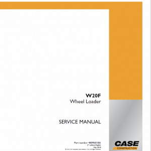 Case W20F Wheel Loader Service Manual