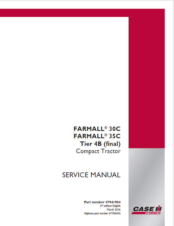 Case Farmall 30C, 35C, 40C Tractor Service Manual