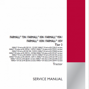 Case Farmall 75N, 85N, 95N, 105N, 105V Tractor Service Manual