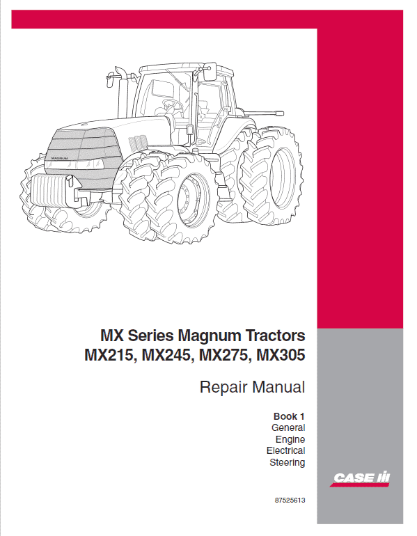 Case MX215, MX245, MX275, MX305 Tractor Service Manual