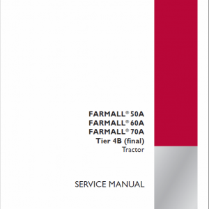 Case Farmall 50A, 60A, 70A Tractor Service Manual