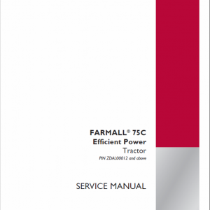 Case Farmall 75C Efficient Power Tractor Service Manual