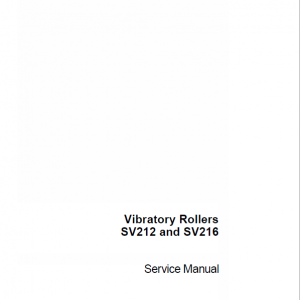 Case SV212, SV216 Vibratory Rollers Service Manual